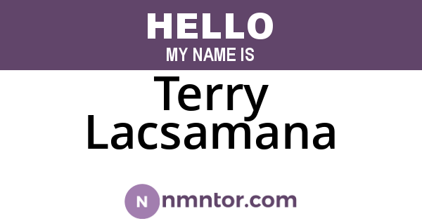 Terry Lacsamana