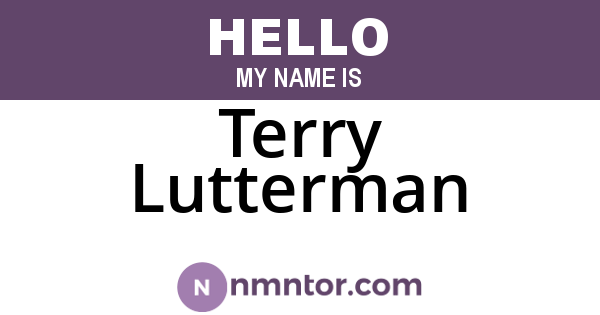 Terry Lutterman