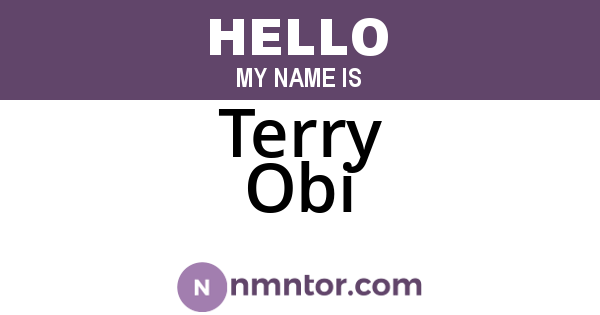 Terry Obi