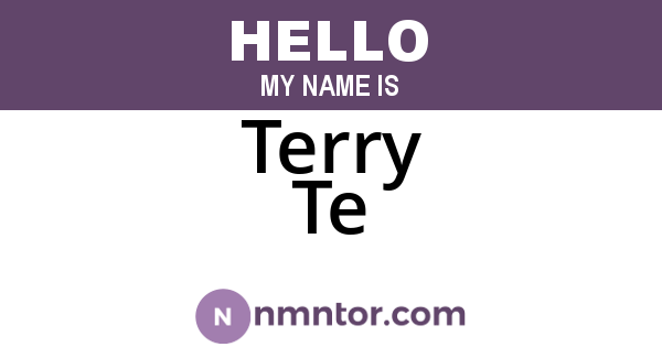 Terry Te