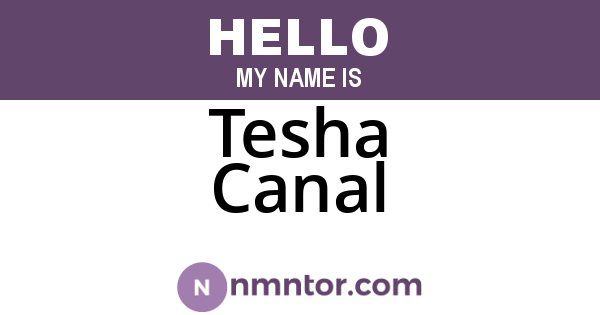 Tesha Canal