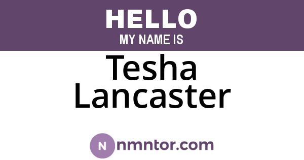 Tesha Lancaster
