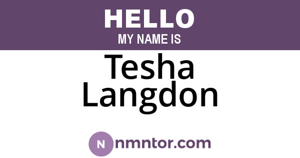 Tesha Langdon