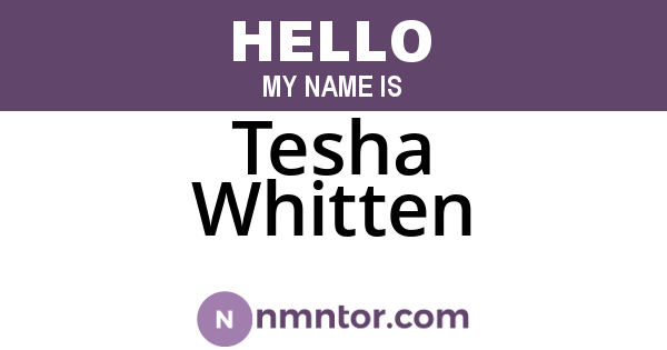 Tesha Whitten