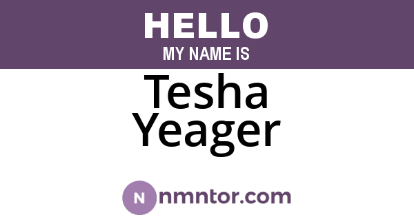 Tesha Yeager