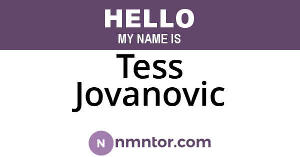 Tess Jovanovic