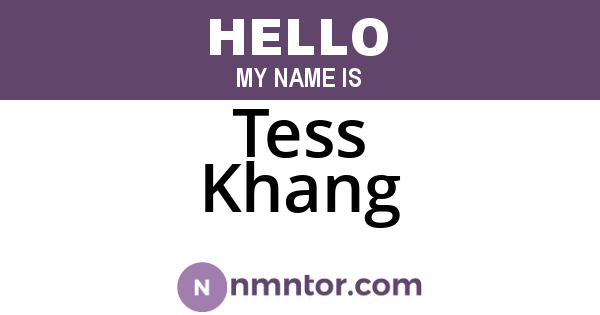 Tess Khang