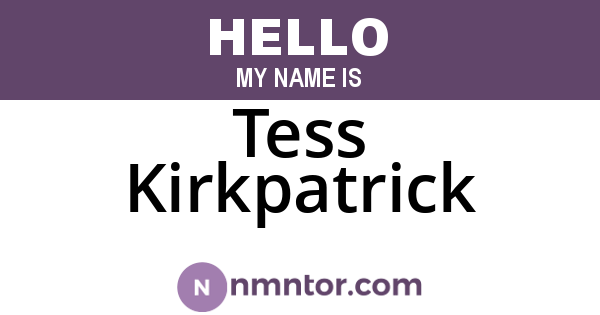 Tess Kirkpatrick