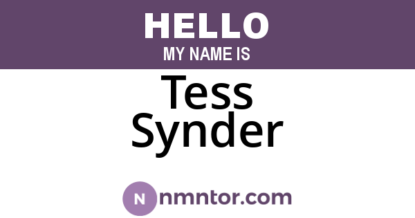 Tess Synder