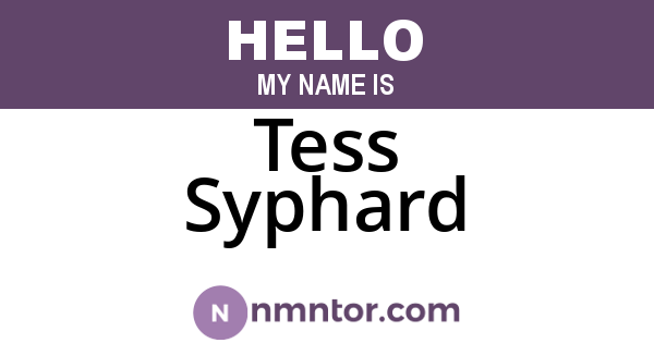 Tess Syphard