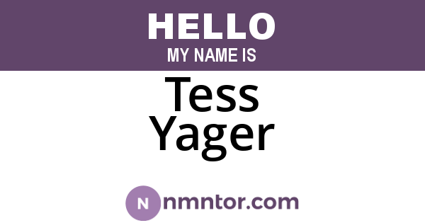 Tess Yager