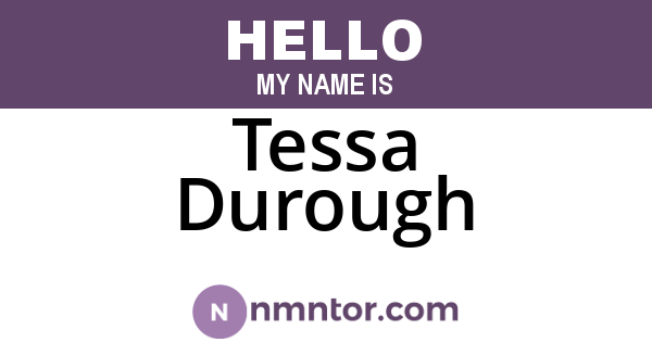 Tessa Durough