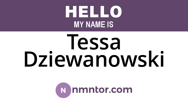 Tessa Dziewanowski