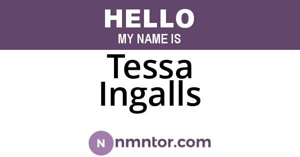 Tessa Ingalls