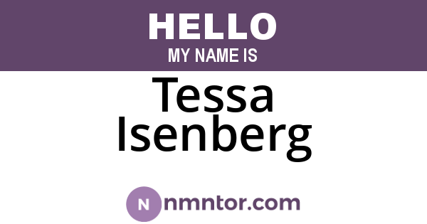Tessa Isenberg