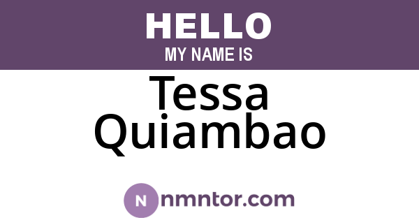 Tessa Quiambao