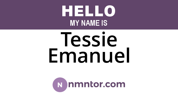 Tessie Emanuel