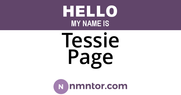 Tessie Page