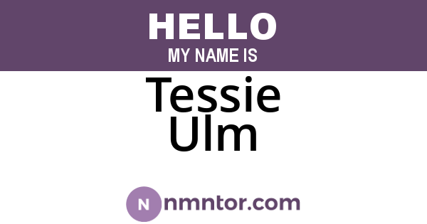 Tessie Ulm