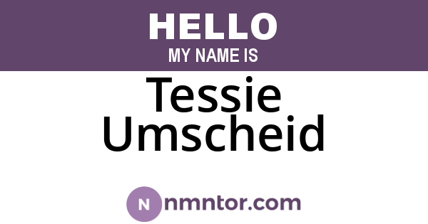 Tessie Umscheid