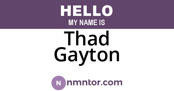 Thad Gayton