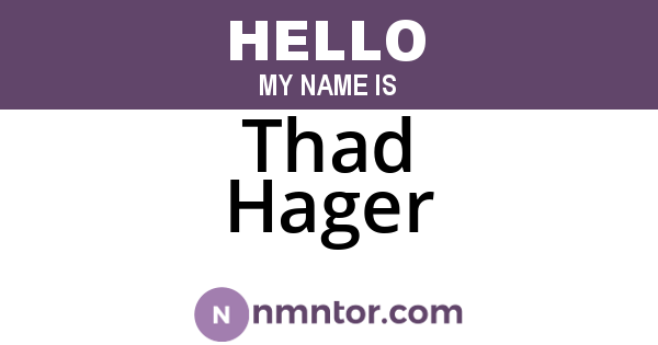 Thad Hager