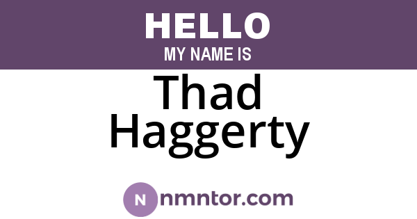 Thad Haggerty