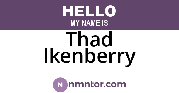 Thad Ikenberry