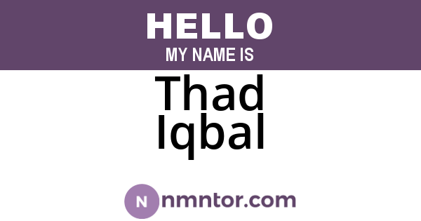 Thad Iqbal