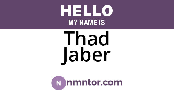 Thad Jaber