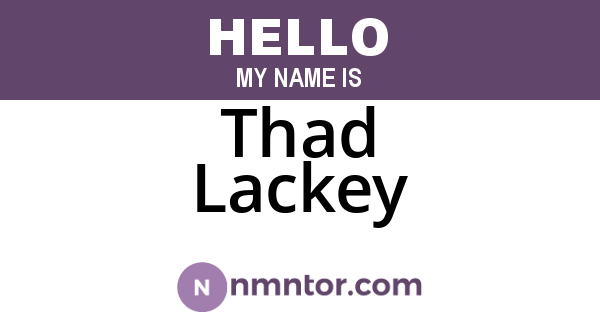 Thad Lackey