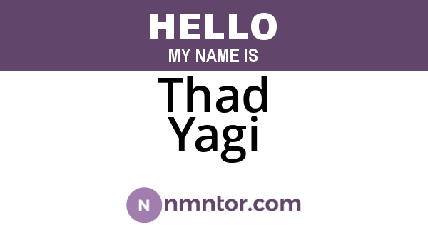 Thad Yagi