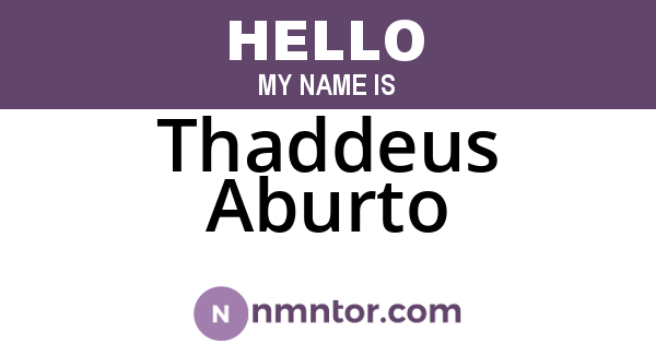 Thaddeus Aburto
