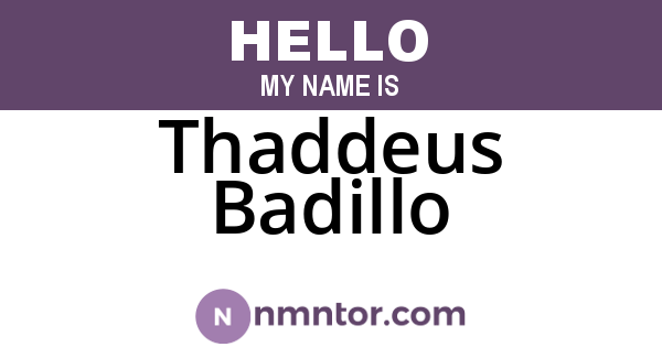 Thaddeus Badillo