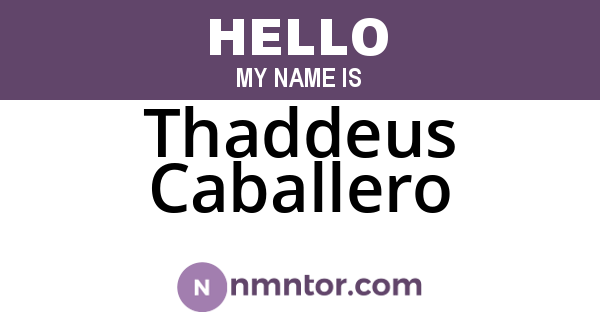 Thaddeus Caballero