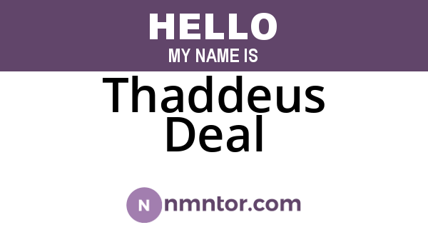 Thaddeus Deal