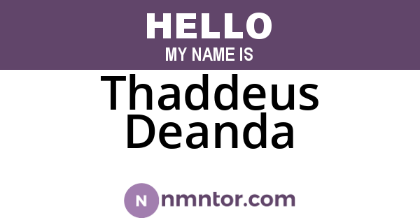 Thaddeus Deanda