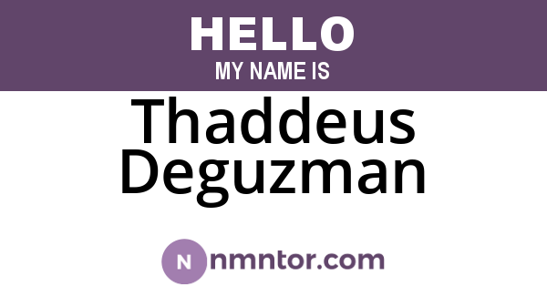 Thaddeus Deguzman