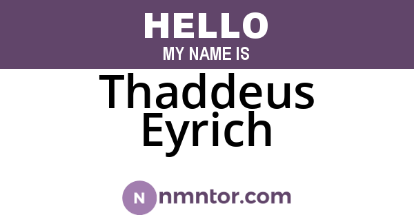 Thaddeus Eyrich