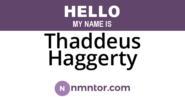 Thaddeus Haggerty