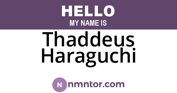 Thaddeus Haraguchi