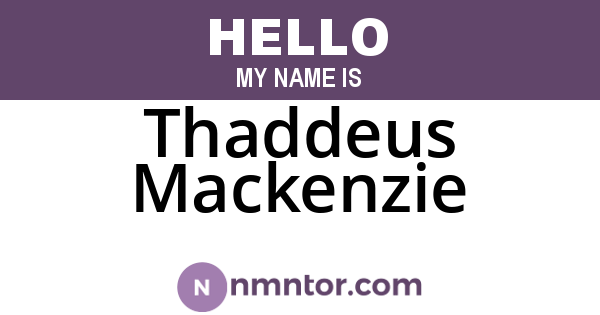 Thaddeus Mackenzie