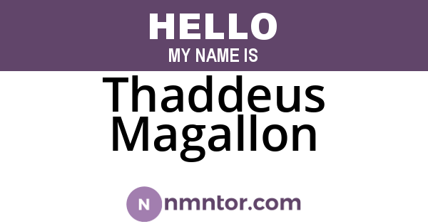 Thaddeus Magallon