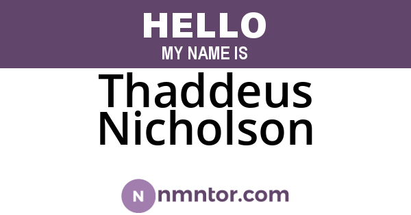 Thaddeus Nicholson