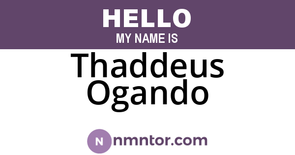 Thaddeus Ogando