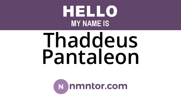 Thaddeus Pantaleon