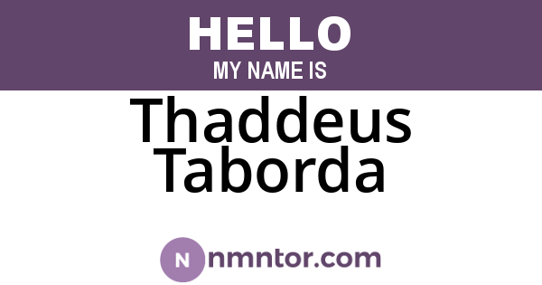 Thaddeus Taborda