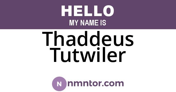 Thaddeus Tutwiler