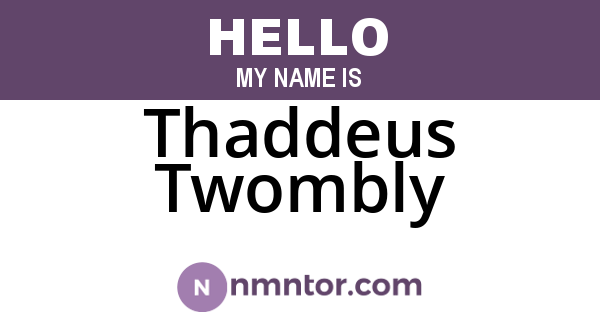 Thaddeus Twombly