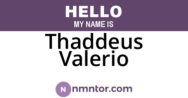 Thaddeus Valerio